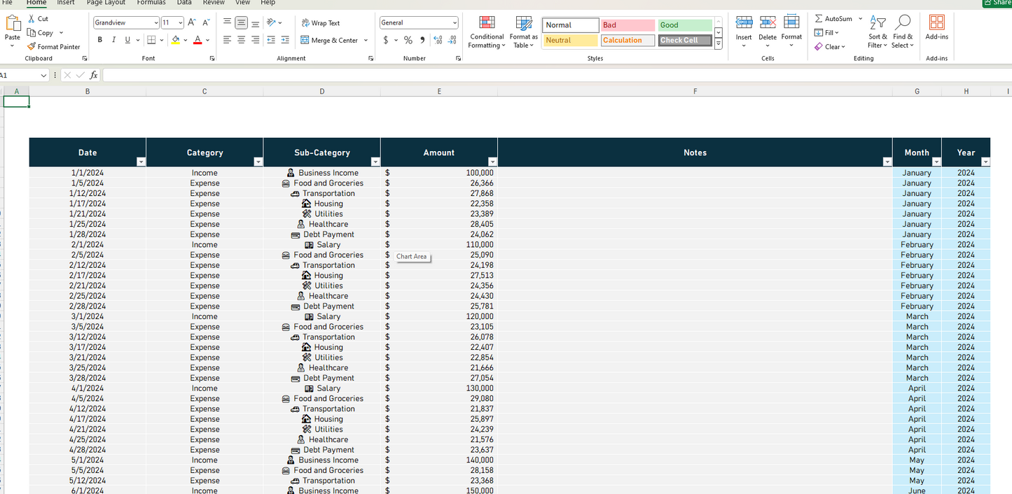 Personal Finance Tracker Excel Template